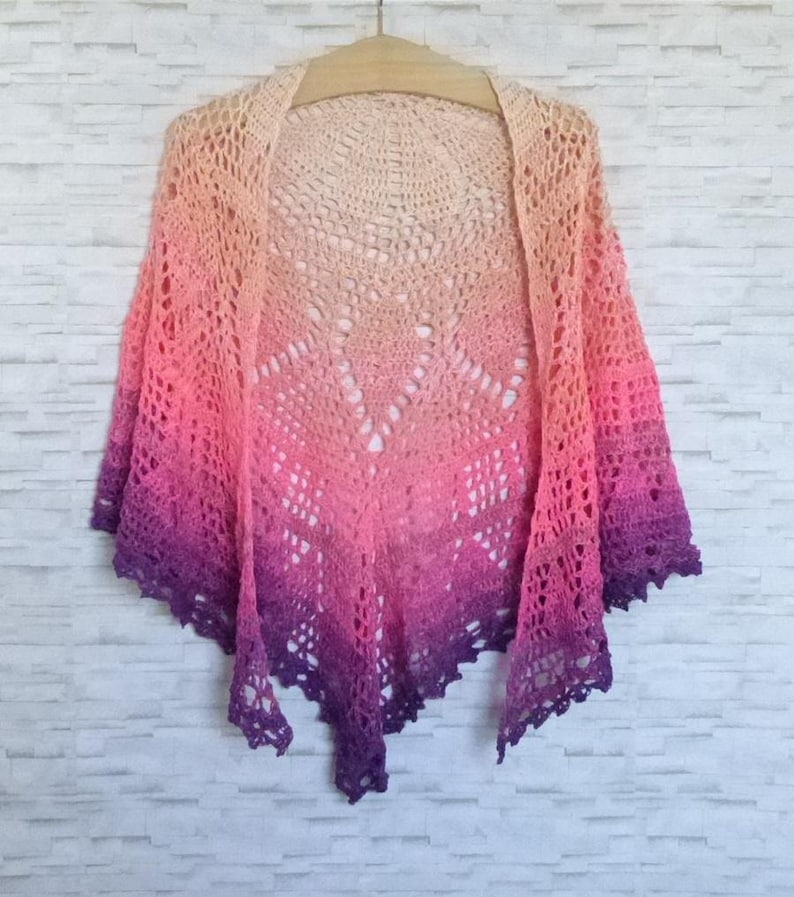 "Elomina" pattern: a beautiful crocheted shawl - Crochet eBook / Instructions in German and English image 17