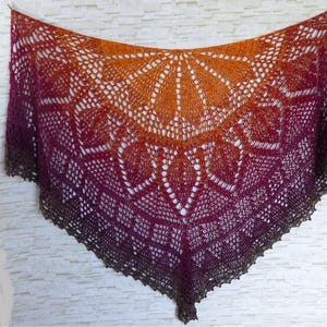 Anleitung "Elomina" tolles Häkeltuch mit schönem Muster - eBook Häkeln / Anleitung in Deutsch und Englisch