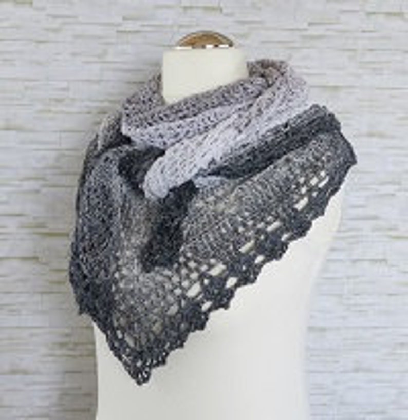 "Elomina" pattern: a beautiful crocheted shawl - Crochet eBook / Instructions in German and English image 8