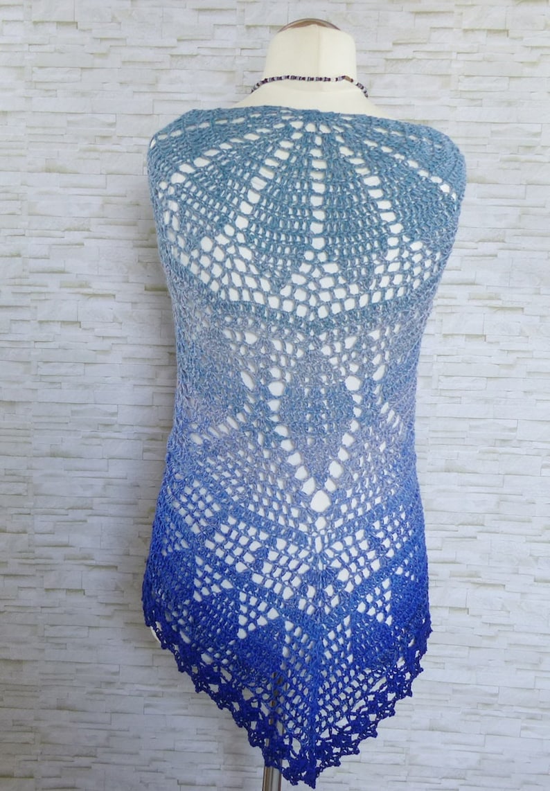 "Elomina" pattern: a beautiful crocheted shawl - Crochet eBook / Instructions in German and English image 10
