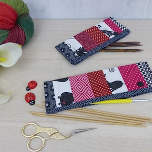 Nadelgarage, Nadeltasche, Etui für Stricknadeln – Nadelspiel 15 cm oder 20cm, Nadelsafe - ein Zubehör für Deine Handarbeit