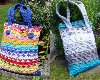 Instructions "Happy" crocheted bag / shopper / shoulder bag - eBook crochet / instructions in German