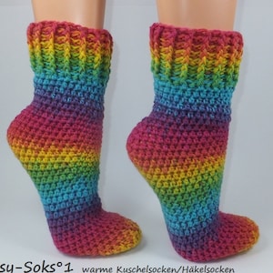 Instructions "Easy-Soks1" - crocheted cozy socks / eBook crochet / instructions in German