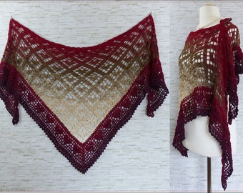 Crochet instructions Irima a lovely crochet shawl with a heart / instructions in German and English