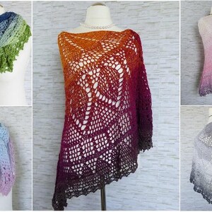 "Elomina" pattern: a beautiful crocheted shawl - Crochet eBook / Instructions in German and English image 14