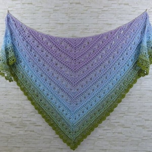 Crochet pattern In&#39;finito 3.0 beautiful triangular scarf or endless scarf / Instructions in German