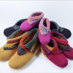 Virkmönster "MeiHomies" - virkade filtskor för vuxna och barn - e-bok / instruktioner på tyska