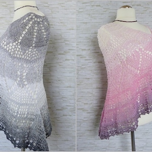 "Elomina" pattern: a beautiful crocheted shawl - Crochet eBook / Instructions in German and English image 4