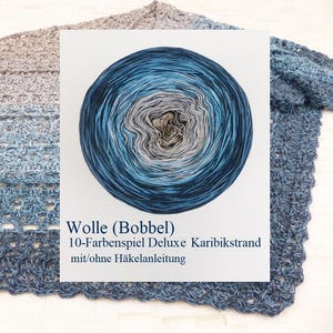 Designer-Bobbel 10-Farbenspiel Deluxe Karibikstrand Farbverlaufsbobbel mit 1000 Meter 4fädig, GP ab 2,00 Euro/100m