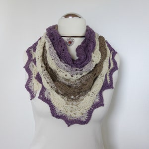 Instructions &quot;Mara&quot; quick crocheted shawl / stole - eBook Crochet / Instructions in German