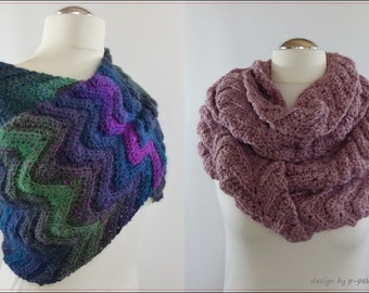 Instructions "Anny" crocheted loop with zigzag pattern - eBook Crochet / Instructions in German