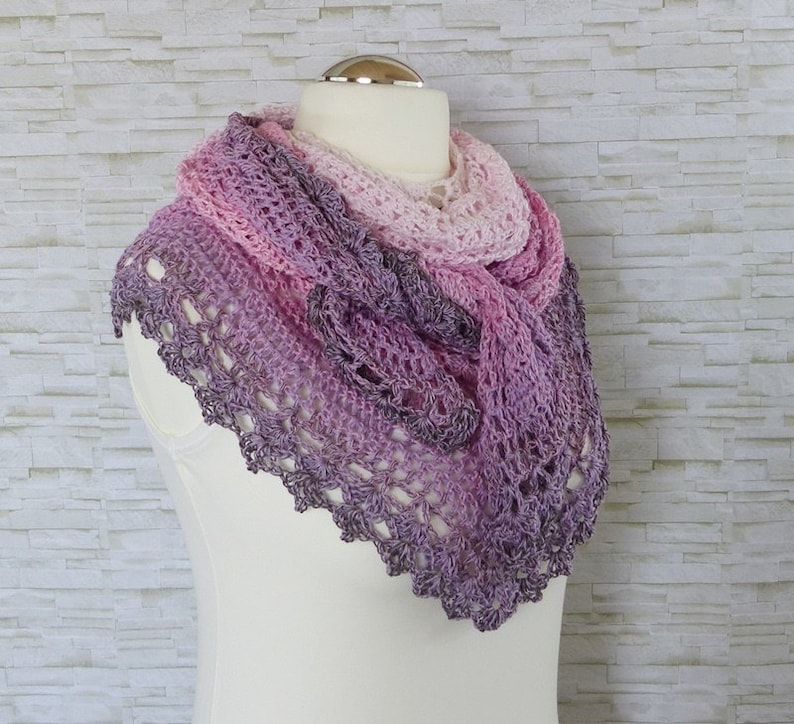 "Elomina" pattern: a beautiful crocheted shawl - Crochet eBook / Instructions in German and English image 11