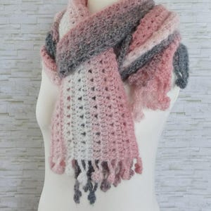 Instructions &quot;Juillet&quot; crochet scarf with playful fringes - eBook Crochet / Instructions in German