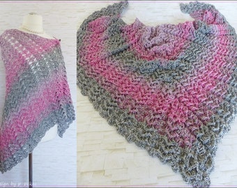 Instructions "Sweet Wave" - crocheted shawl with wave and shell pattern - eBook Crochet / Instructions in German