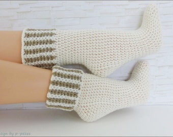 Instructions "Easy-Soks7" - crocheted socks with cuffs - easy & quick, size. 26-45 - eBook crochet / instructions in German