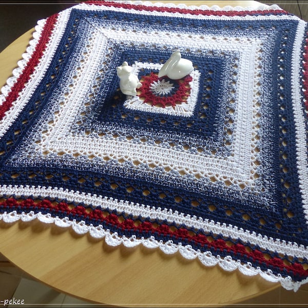 Instructions "Tafelini-Ocean" - crocheted tablecloth/middle blanket - eBook crochet / instructions in German