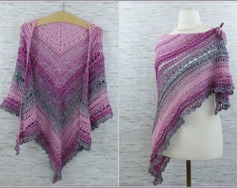 Instructions "In'finito 2.0" crocheted triangular shawl/endless shawl - eBook crochet / instructions in German