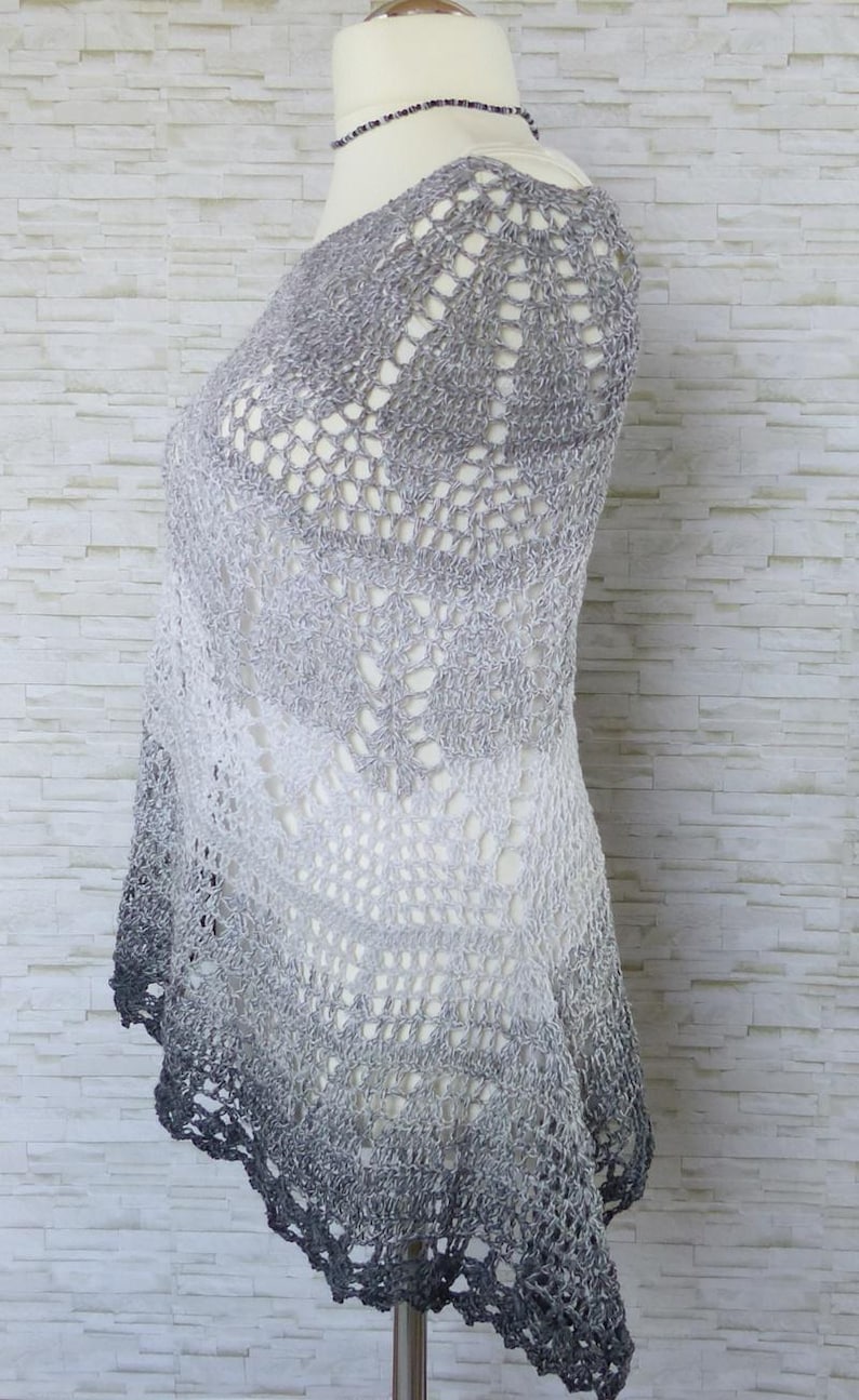 "Elomina" pattern: a beautiful crocheted shawl - Crochet eBook / Instructions in German and English image 15