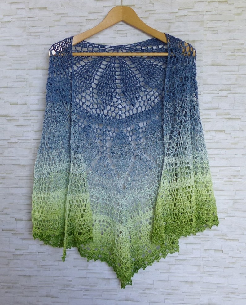 "Elomina" pattern: a beautiful crocheted shawl - Crochet eBook / Instructions in German and English image 7