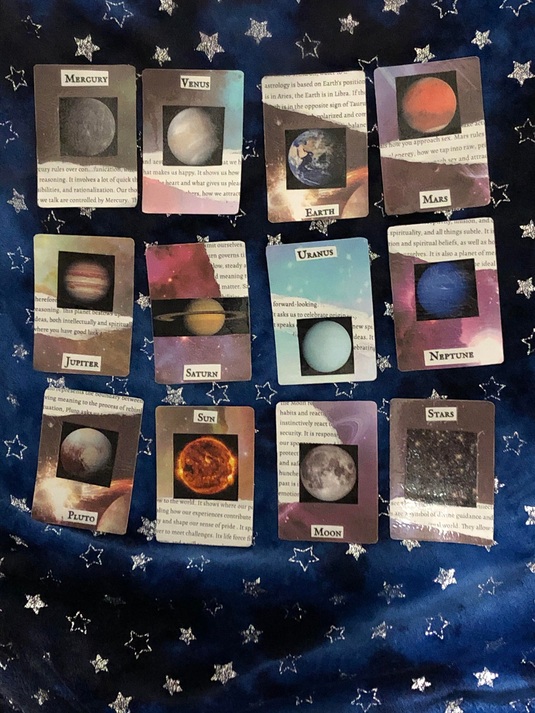 Astrology Collage Oracle Deck / 32 cards / handmade oracle Etsy