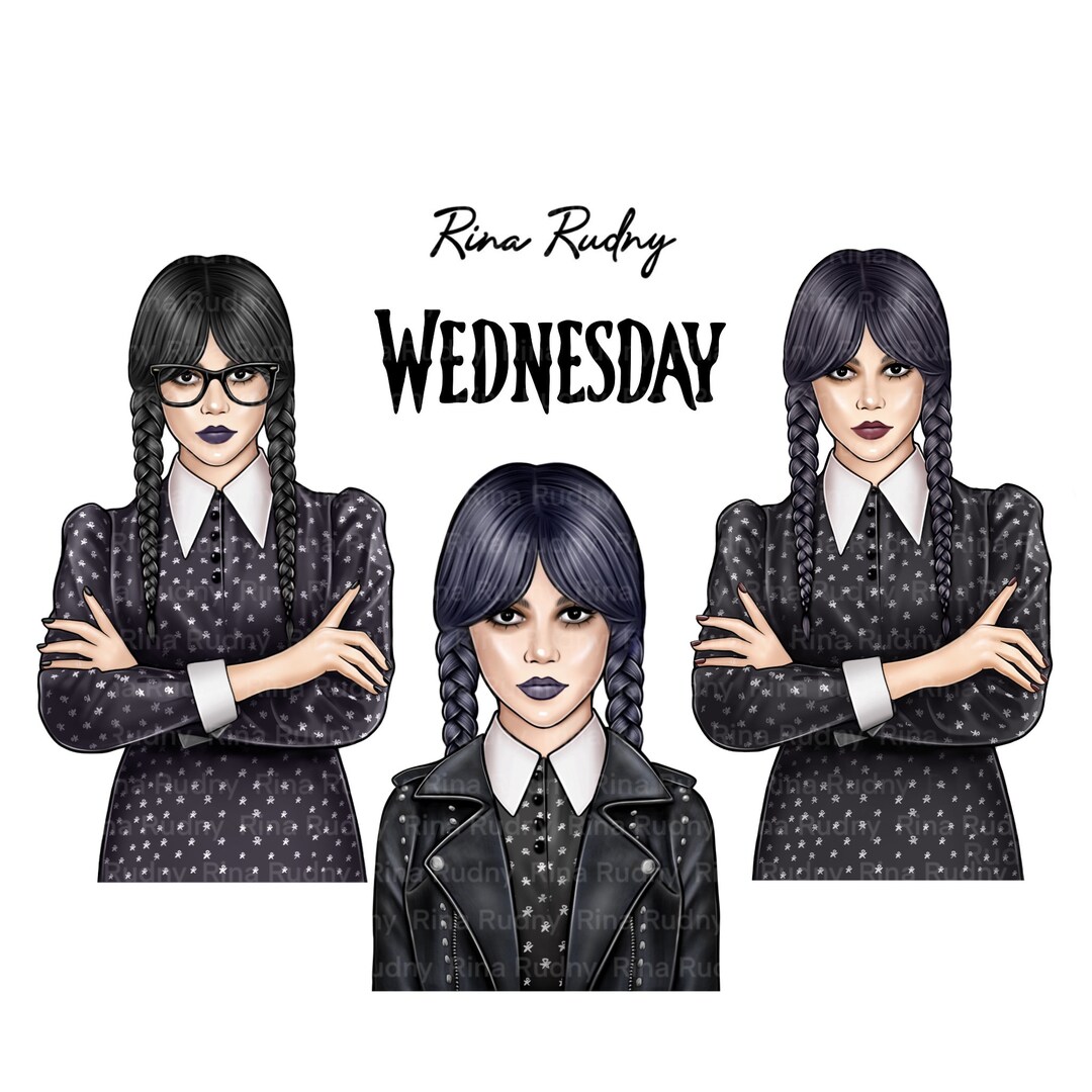 Wednesday Clipart, Wednesday Png, Sublimation Design, Addams Family ...