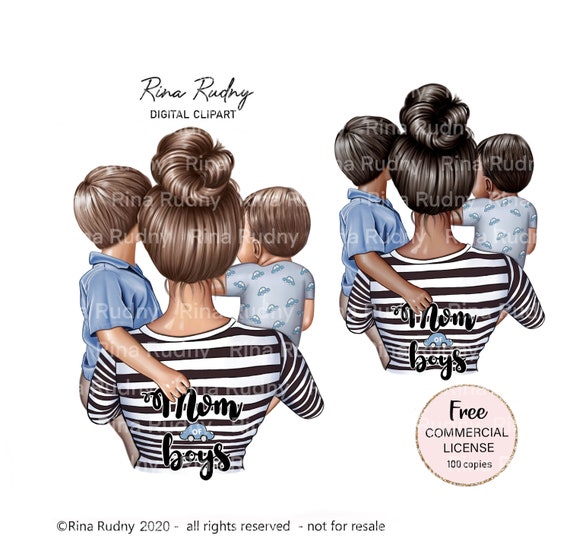 Mother’s Day clipart, mom and son clipart, Baby clipart, mom of boys clipart, mommy clipart, parents clipart, children clipart, parents,