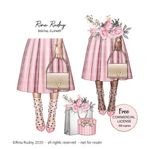 Imágenes prediseñadas de vestido de moda, vestido rosa, imágenes prediseñadas de bolsa, fiesta, fiesta de graduación, imágenes prediseñadas de zapatos de tacón alto, imágenes prediseñadas de compras, imágenes prediseñadas románticas, elegantes, imágenes prediseñadas glam,