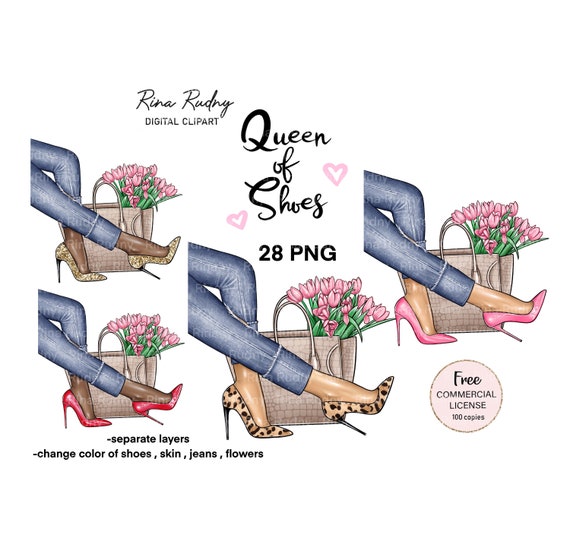 Shoes clipart, spring clipart, bags clipart , high heels shoes, fashion clipart , glamorous clipart , beauty clip art , jeans clipart