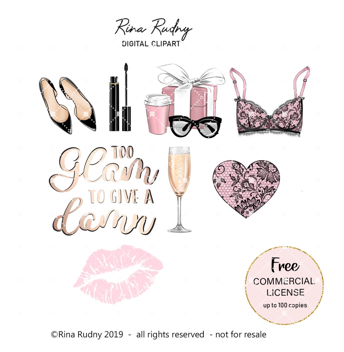 Luxury Clipart bridal Clipartparty Clipartnew Year Etsy UK