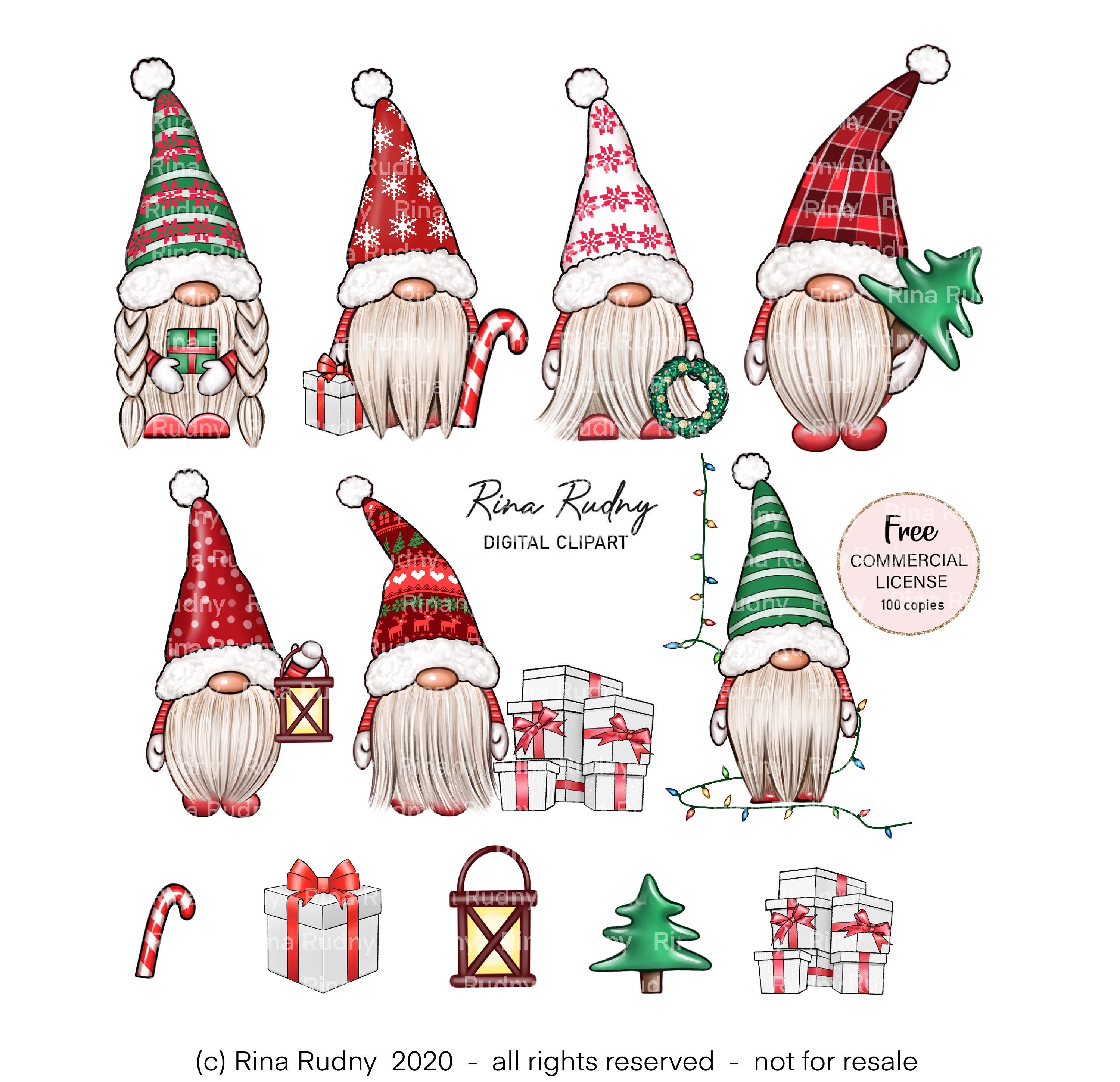Buy Gnomes Clipart, Christmas Clipart, Merry Christmas , Gnome.