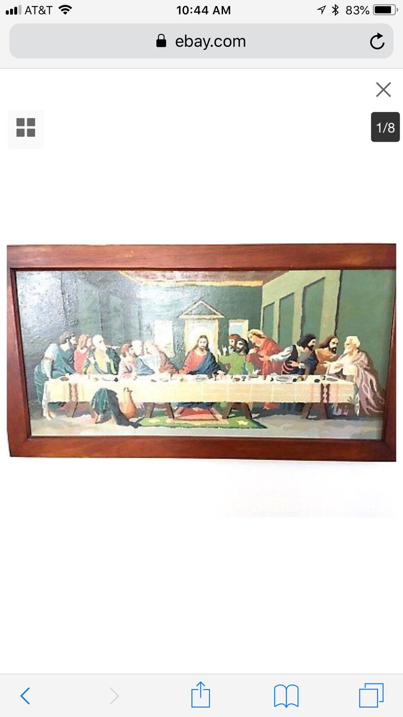Vintage Paint by Number the Last Supper 1960s Etsy