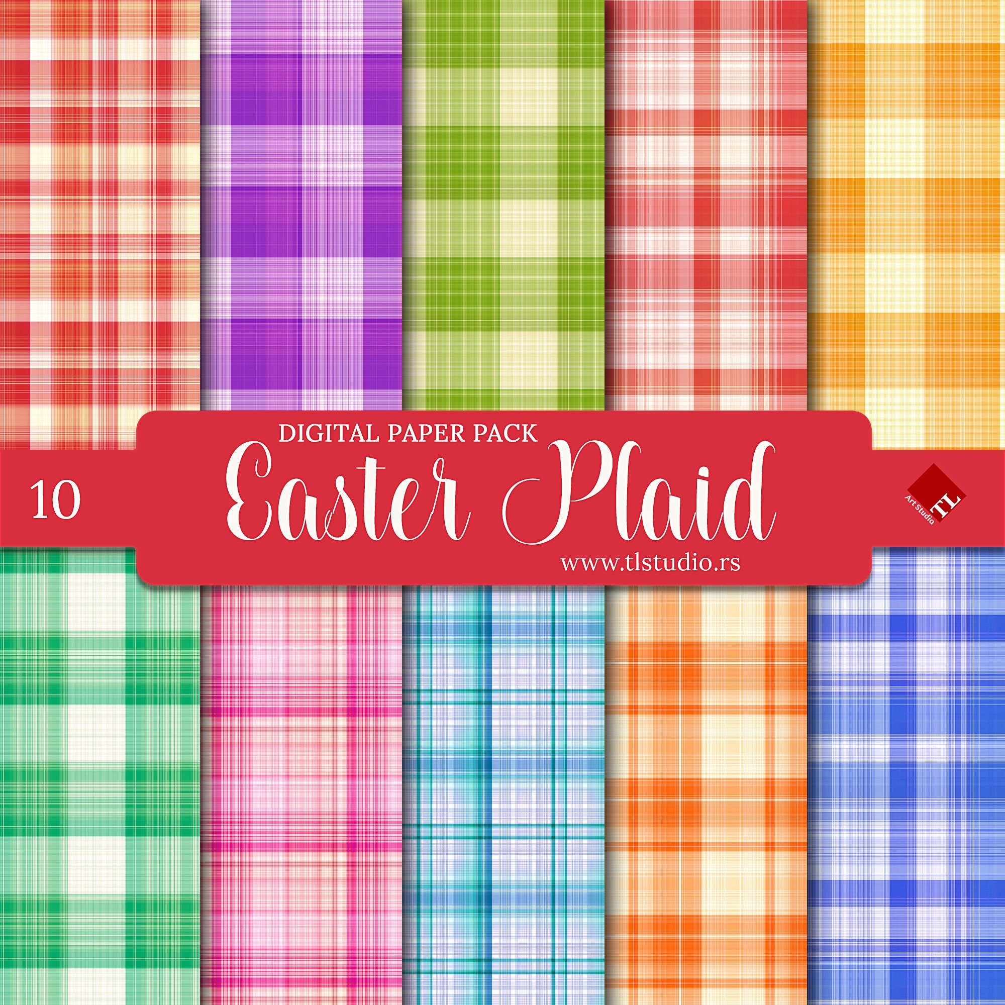 Easter Plaid Digital Paper Pack Commercial Use Seamless - Etsy UK