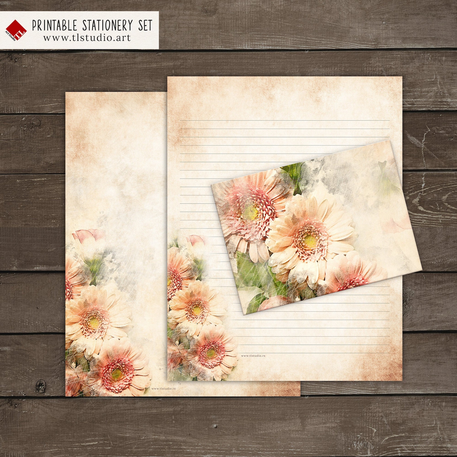 Daisies Stationery Printable
