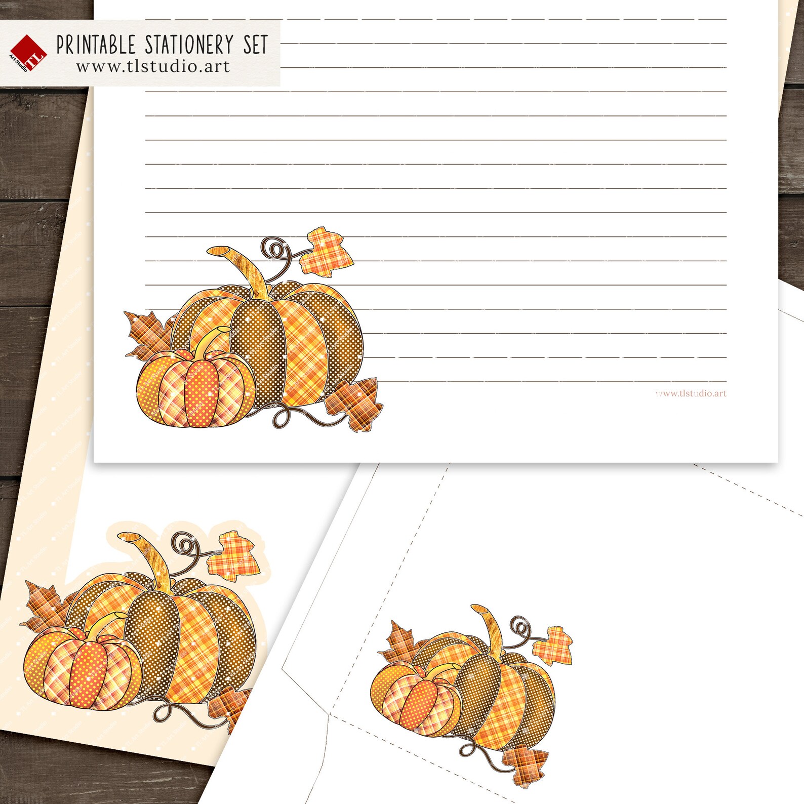 printable-pumpkin-stationery-set-fall-leaves-writing-papers-etsy