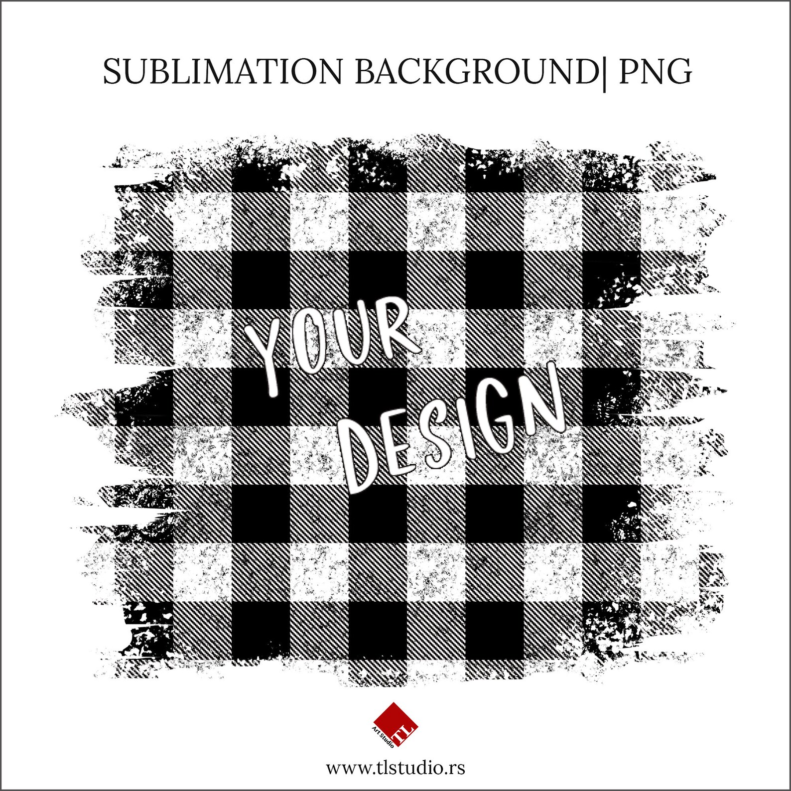 Buffalo Plaid Sublimation Background Distressed Black White | Etsy