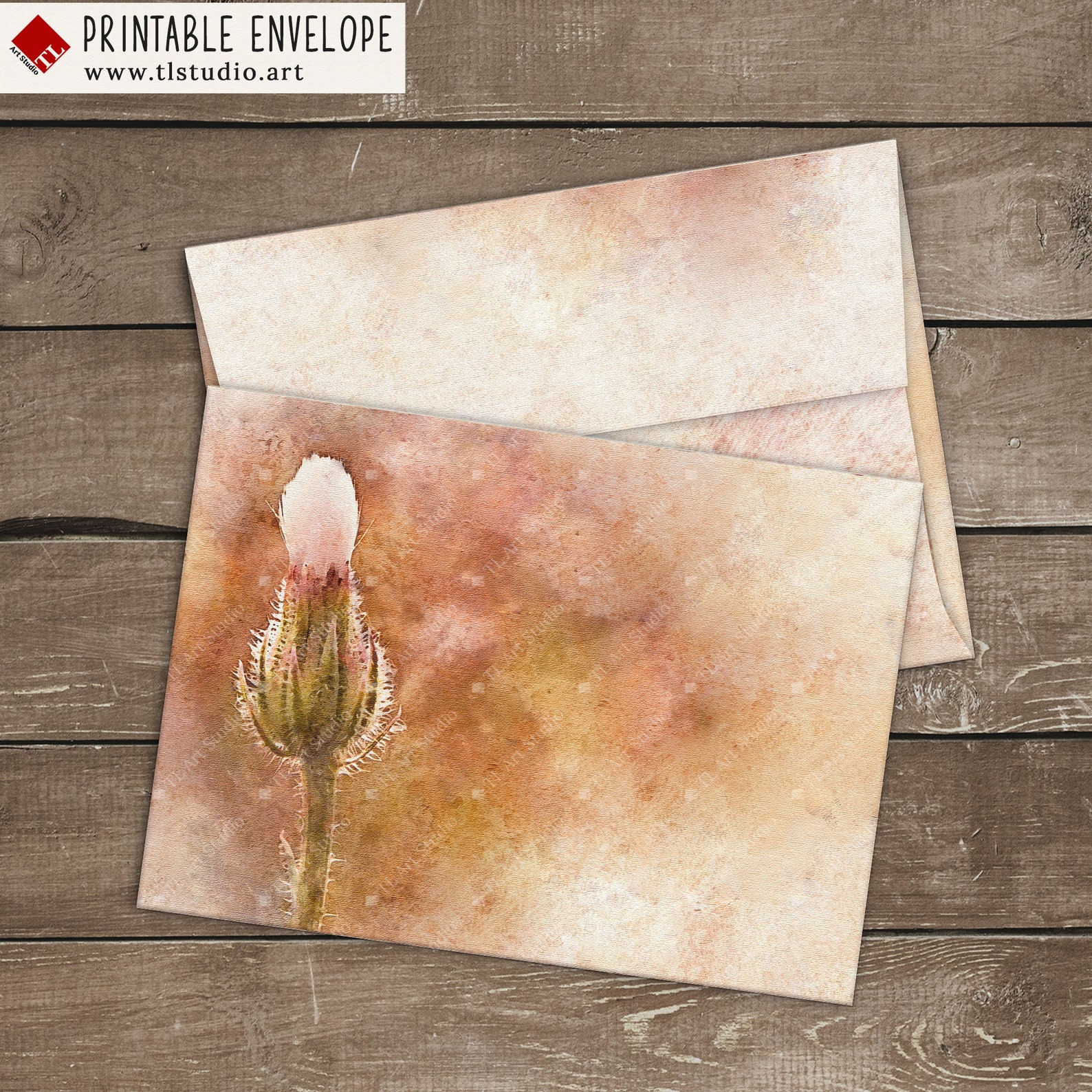 printable vintage floral envelopes decorative a6 envelope etsy