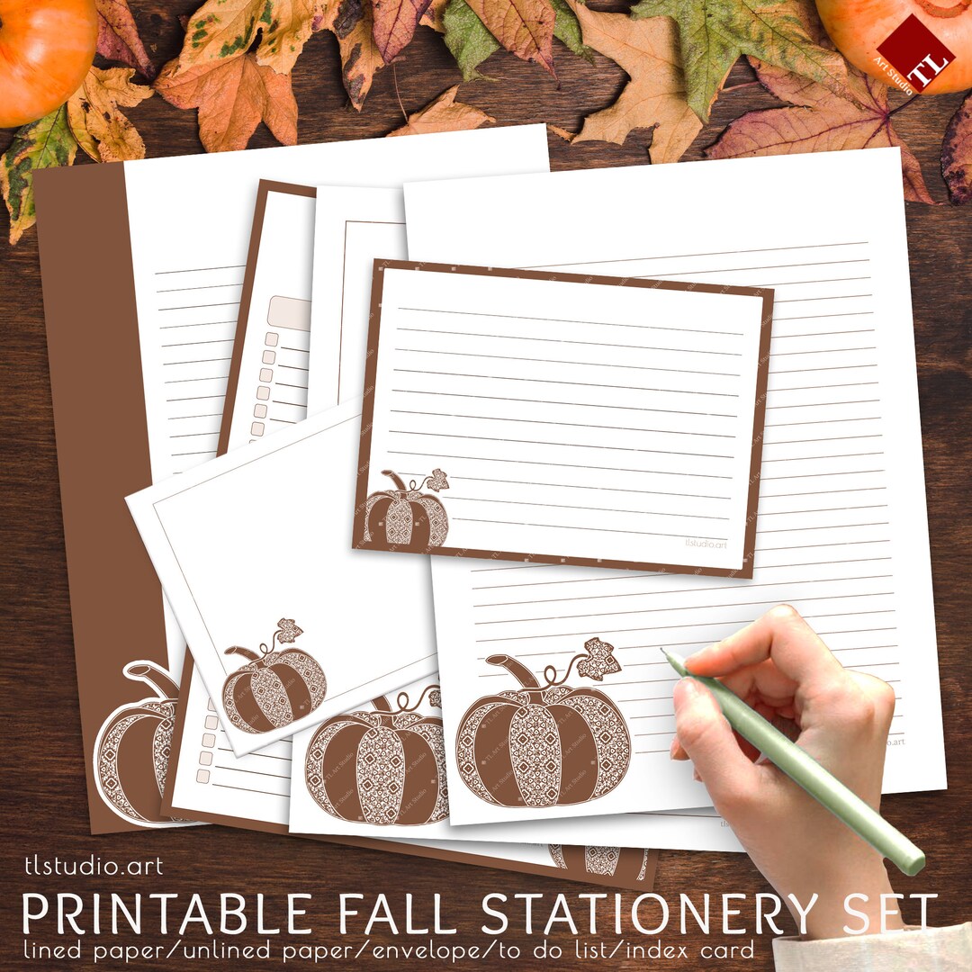 printable-pumpkin-stationery-setfall-lined-writing-paper-etsy-uk