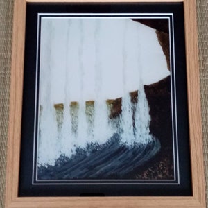 Painting print of &#39;Inside an Icelandic waterfall&#39;.
