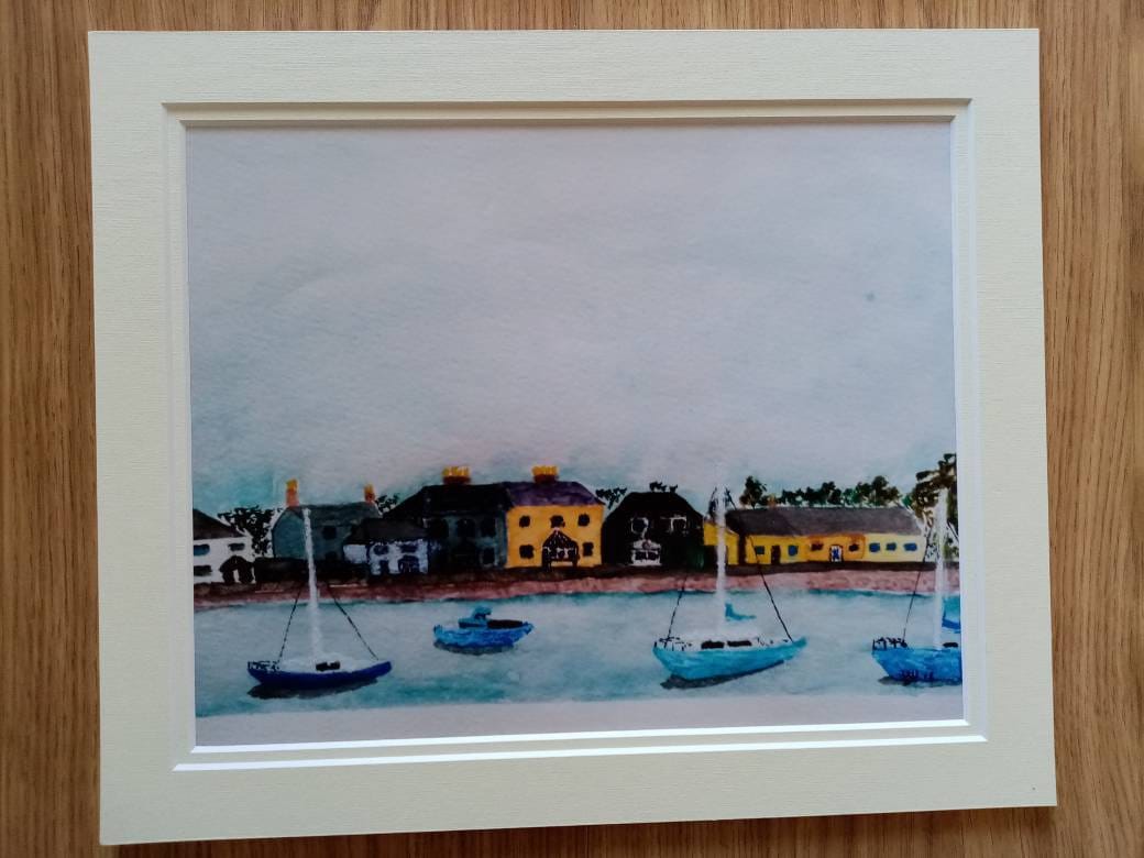 Painting Print of 'view From Dungarvan Harbour'. Co. Etsy