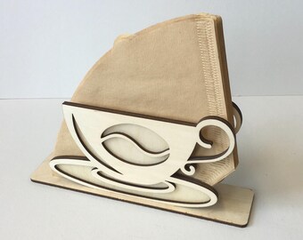 Kaffeefilterhalter in Form einer Kaffeetasse