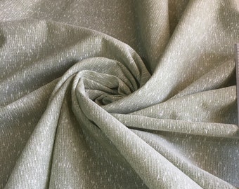 Linen and Cotton Tailoring Fabric with Raw Greenish Effect, Italian Fabrics by the Meter, Fabric Scraps, Curtain Fabrics