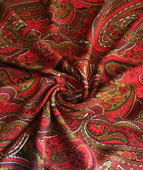 Italian Fabric Mixed silk/cotton Vintage Tailoring fabric Etsy