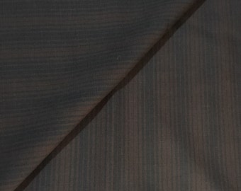 Pure Striped Wool Fabric Made in Italy, Brown/Black Italian fabric piece 1,70 mt