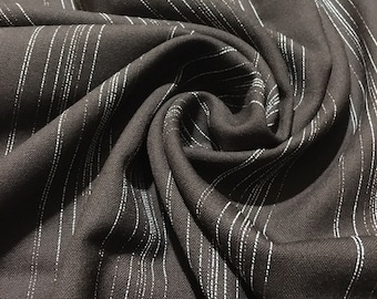 Pure Striped Wool Fabric, Color Brown, Italian tailored fabric by the meter, remnants of fabrics, fabrics by the meter