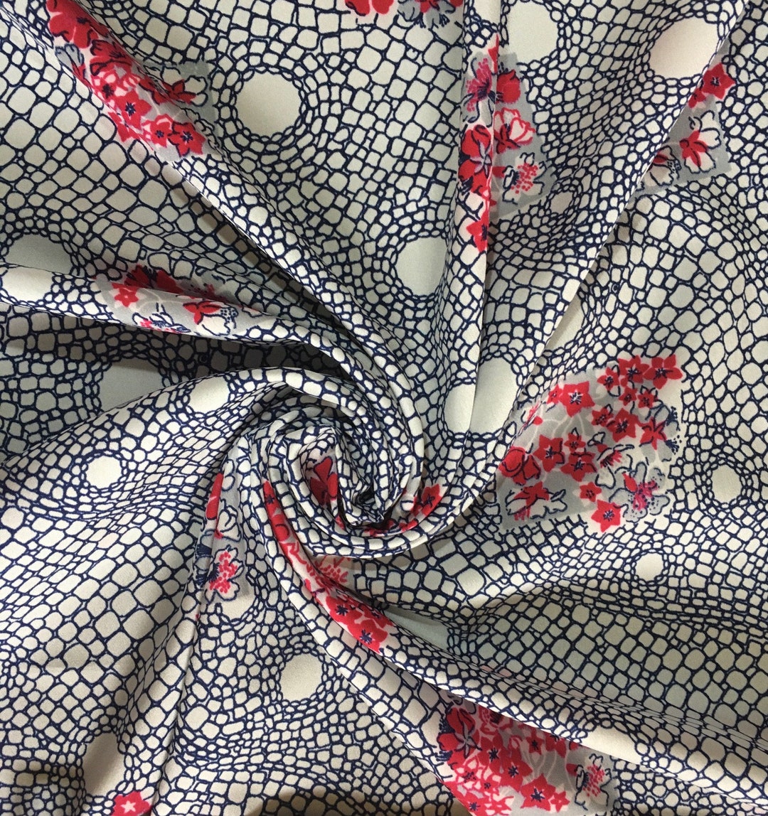 Silky Triacetate Fabric Italian Fabric by the Meter Vintage Etsy