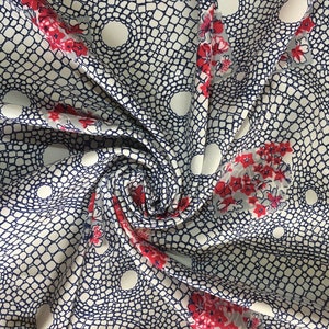 Silky Fabric Triacetate Italian Fabric by the Meter Vintage