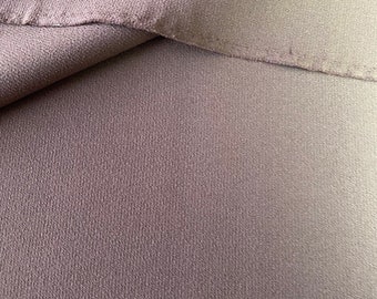 Vintage Polyester Crepe Fabric Chocolate Color Solid Color, Italian Tailoring Fabric, Fabrics by the Meter, Fabric Scraps