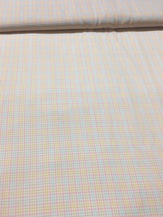 Vintage Quadri Fabric Tartan Plaid Gingham Check 100 Etsy
