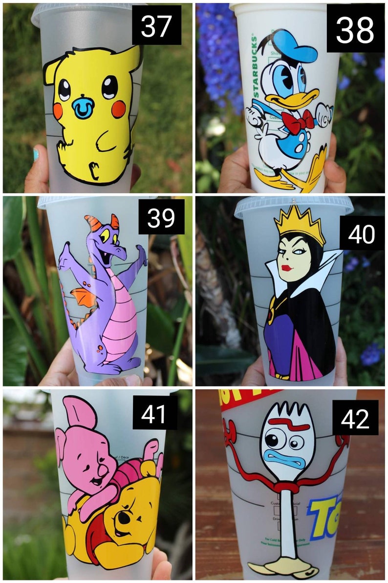 Vinyl Disney decals character for carstumblers cups Etsy