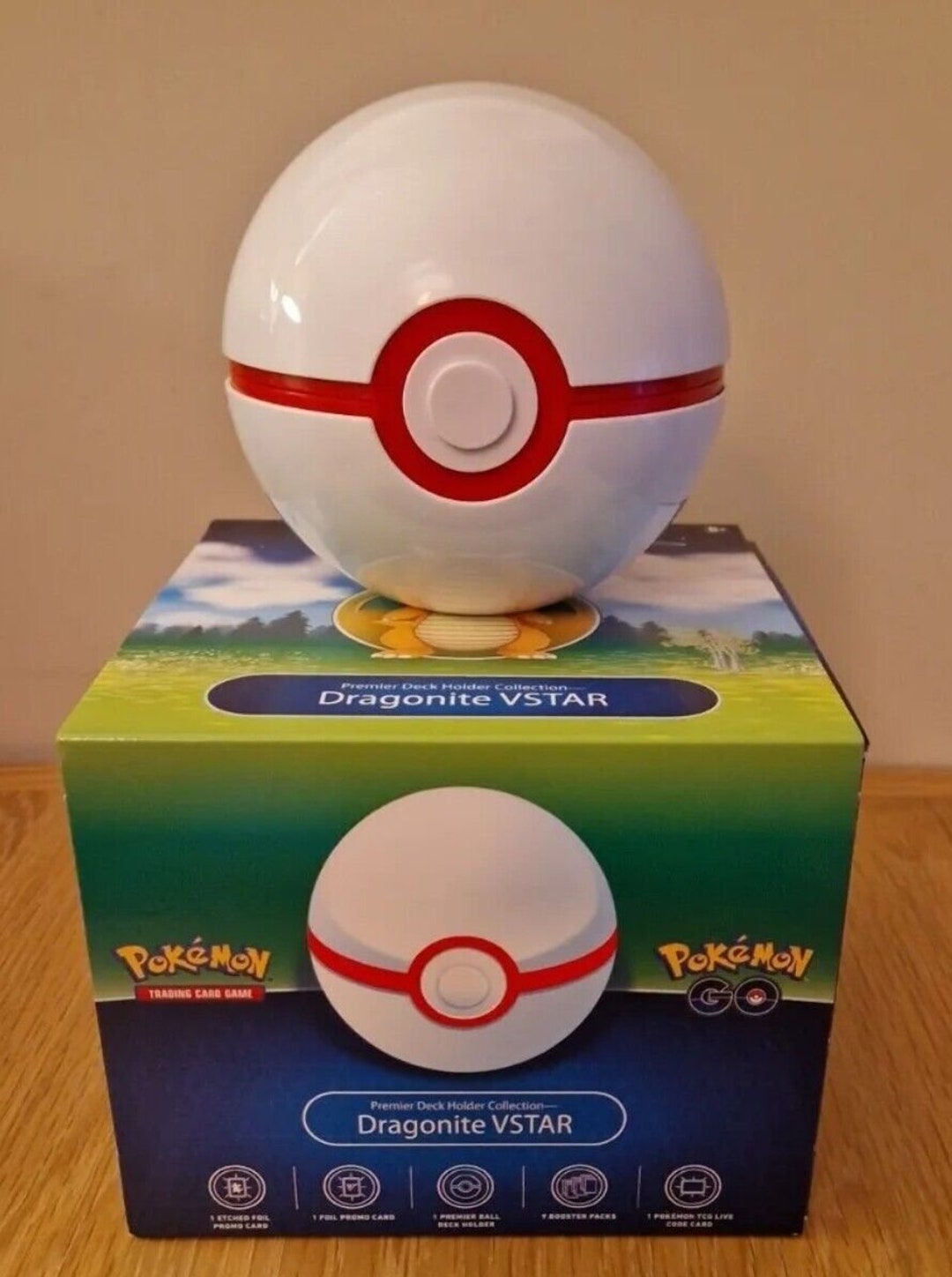 Pokemon Premier Ball Pokeball Deck Holder Dragonite VSTAR Collection